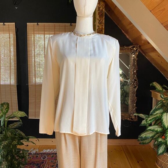 Vintage Tops - Vintage Silk Sheer Blouse